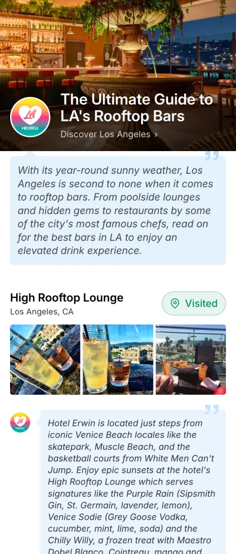 Overlook Edit guide showing curated places